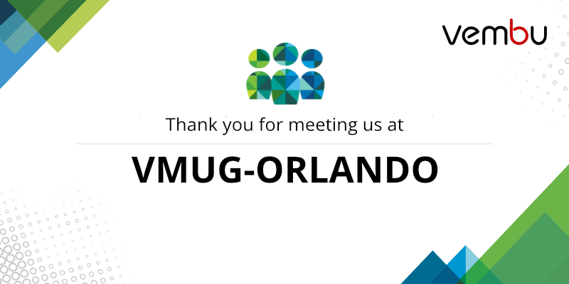 感谢您在奥兰多VMUG与我们会面