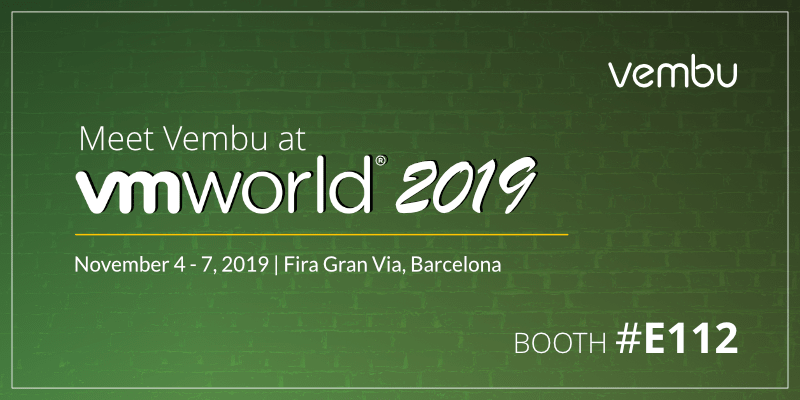 与Vembu在2019欧洲虚拟世界见面