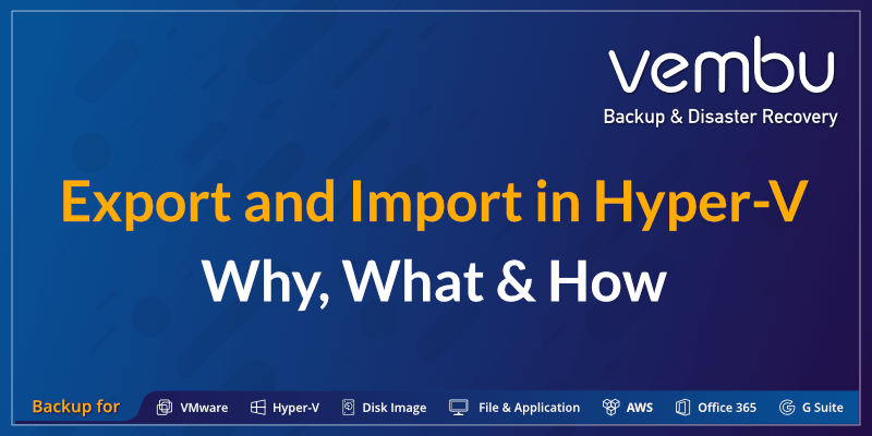 Hyper-V-Why中的导出和导入