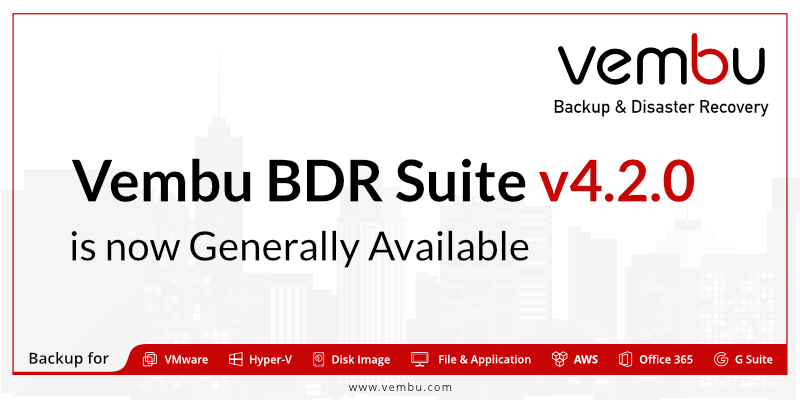 Vembu BDR Suite v4.2.0