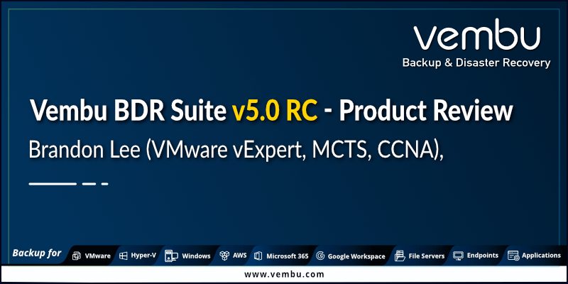 Vembu BDR Suite产品概述